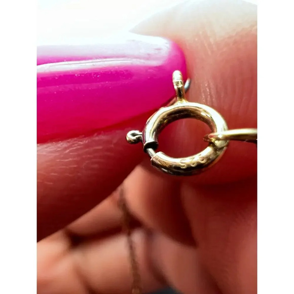 Fairy mermaid jadeite abalone and pearl pendant and chain in gold over sterling - Picture 11 of 11